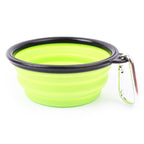 Portable Pet Folding Feeding Bowl Silicone Water Dish Feeder Puppy Travel Bowl, Random Color Delivery, Bowl Diameter: 13cm