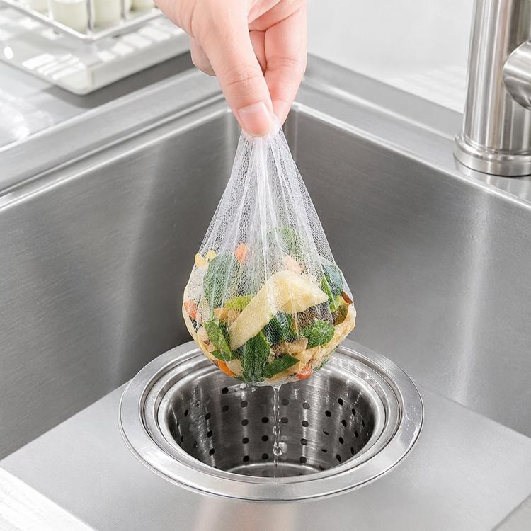 100pcs /Pack Sink Strainer Mesh Bags Disposable Kitchen Sink Filter Bags Elastic Fine Mesh Food Catcher for Sink Drain, Filter Bag – Durable Build, Easy to Use Filter Bag