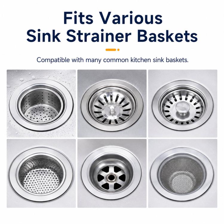 100pcs /Pack Sink Strainer Mesh Bags Disposable Kitchen Sink Filter Bags Elastic Fine Mesh Food Catcher for Sink Drain, Filter Bag – Durable Build, Easy to Use