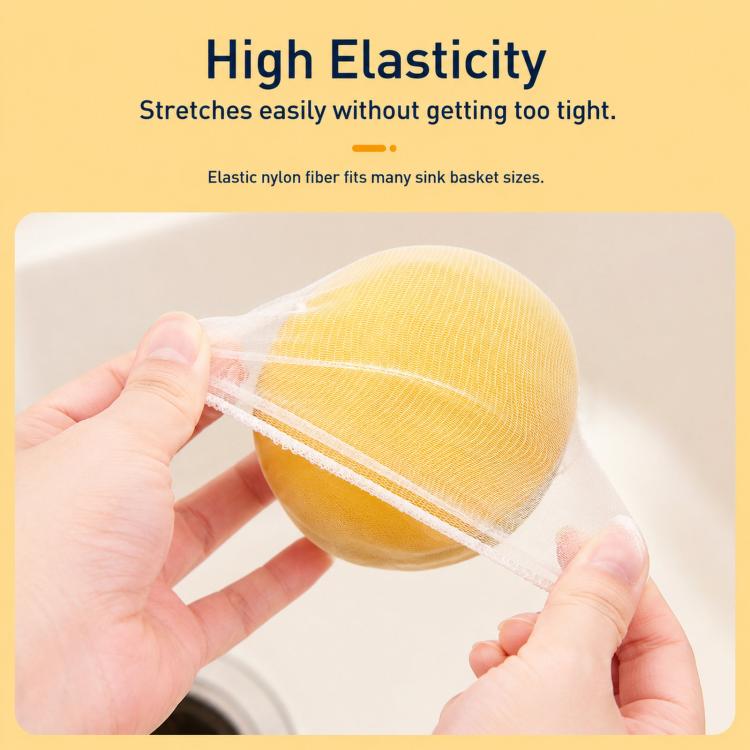 100pcs /Pack Sink Strainer Mesh Bags Disposable Kitchen Sink Filter Bags Elastic Fine Mesh Food Catcher for Sink Drain, Filter Bag – Durable Build, Easy to Use