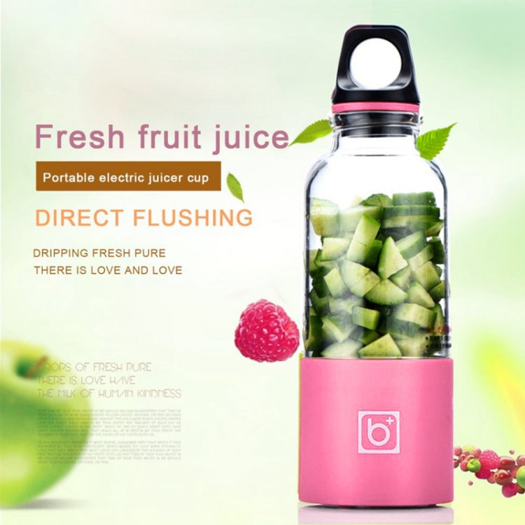 Bingo 500ml Mini Portable USB Rechargeable Electric Juicer Cup Juicer Blender, 22000 Revolutions Per Minute, 2 Blade Head Pink, 2 Blade Head Green, 2 Blade Head Blue, 2 Blade Head Purple, 2 Blade Head Red