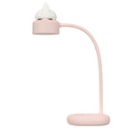 Cat Shape Double Light Source Design LED Desk Night Lamp, Support 3 Brightness Control Pink