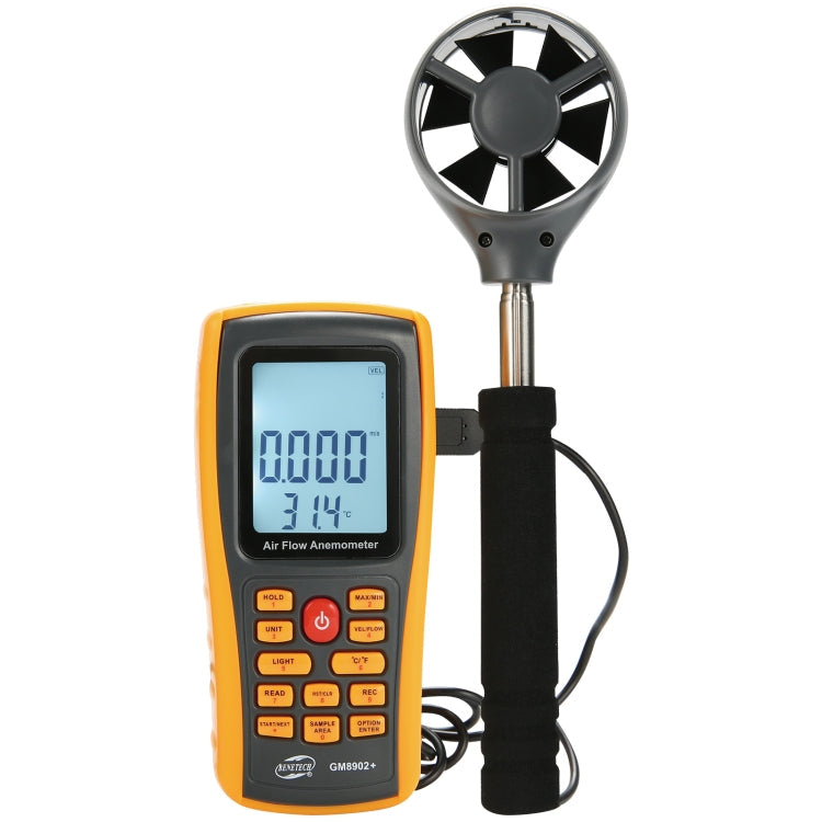 BENETECH GM8902+ LCD Display Digital Digital Anemometer Air Flow Wind Speed Scale Meter, GM8902+ GM8902+