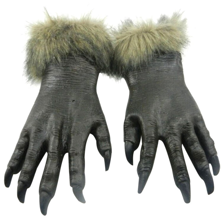 1 Pair Halloween Decoration Latex Wolf Gloves Halloween Festival Party Fancy Masquerade Glove Props, Wolf Gloves Wolf Gloves