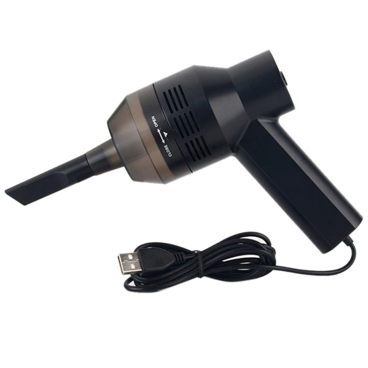 HK-6019A 3.5W Portable USB Powerful Suction Cleaner Computer Keyboard Brush Nozzle Dust Collector Handheld Sucker Clean Kit for Cleaning Laptop PC / Pets, USB Cable Length: 1.8m, DC 5V(Black) – Durable Build, Easy to Use