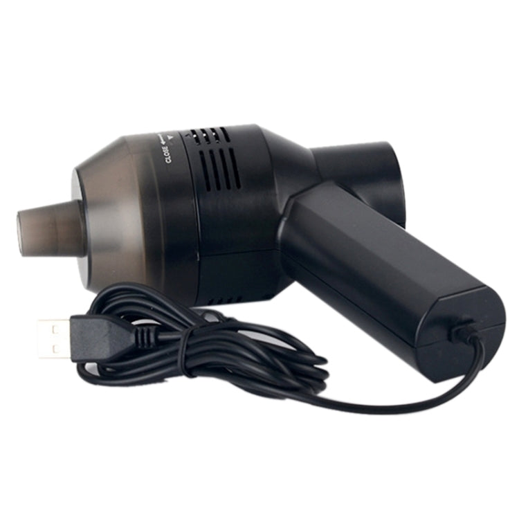 HK-6019A 3.5W Portable USB Powerful Suction Cleaner Computer Keyboard Brush Nozzle Dust Collector Handheld Sucker Clean Kit for Cleaning Laptop PC / Pets, USB Cable Length: 1.8m, DC 5V(Black) – Durable Build, Easy to Use