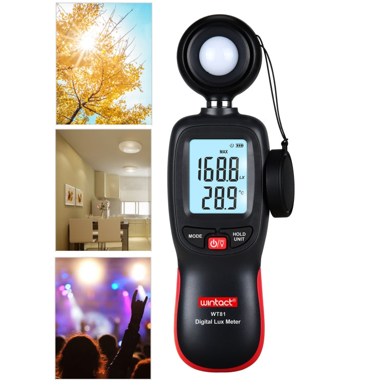 Wintact WT81 Digital Light Lux Meter for Factory / School / House Various Occasion, Range: 0-200,000 Lux – Durable Build, Easy to Use Default Title