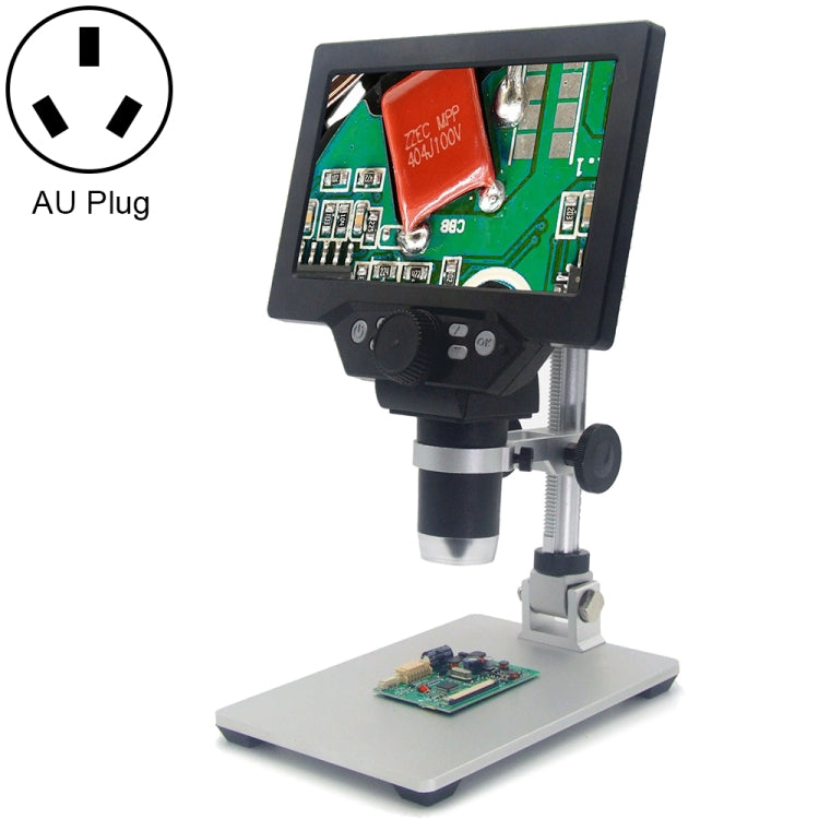 G1200 7 inch LCD Screen 1200X Portable Electronic Digital Desktop Stand Microscope, AU Plug, Lithium Battery EU Plug, Lithium Battery UK Plug, Lithium Battery US Plug, Lithium Battery AU Plug Lithium Battery AU Plug HC5782A