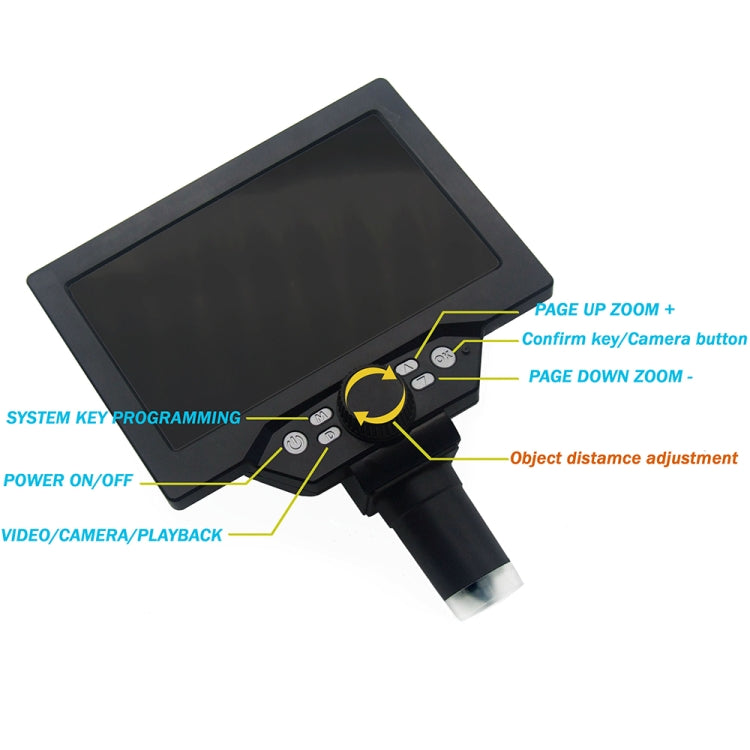G1200 7 inch LCD Screen 1200X Portable Electronic Digital Desktop Stand Microscope, AU Plug, Lithium Battery EU Plug, Lithium Battery UK Plug, Lithium Battery US Plug, Lithium Battery AU Plug