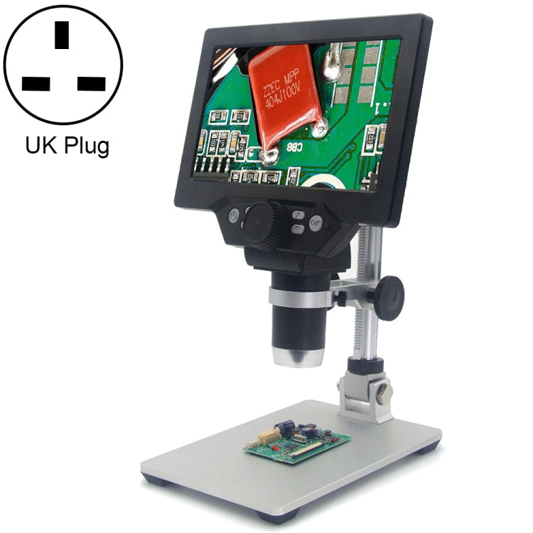 G1200 7 inch LCD Screen 1200X Portable Electronic Digital Desktop Stand Microscope, UK Plug, No Battery AU Plug, No Battery EU Plug, No Battery UK Plug, No Battery US Plug No Battery UK Plug HC5783C