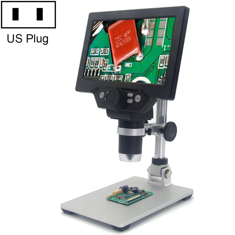G1200 7 inch LCD Screen 1200X Portable Electronic Digital Desktop Stand Microscope, UK Plug, No Battery AU Plug, No Battery EU Plug, No Battery UK Plug, No Battery US Plug No Battery US Plug HC5783D