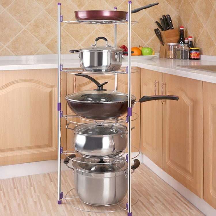 Multi-function Kitchen Pot Rack Five-layer Wok Soup Pot Stainless Steel Pot Rack, Five-layer Five-layer