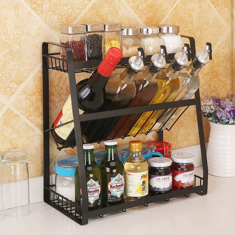 Creative Kitchen Three-layer Storage Shelf Spice Rack, 2 2