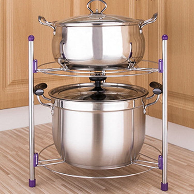 Multi-function Kitchen Pot Rack Double-layer Wok Soup Pot Stainless Steel Pot Rack, Double-layer Double-layer