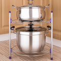 Multi-function Kitchen Pot Rack Double-layer Wok Soup Pot Stainless Steel Pot Rack, Double-layer Double-layer