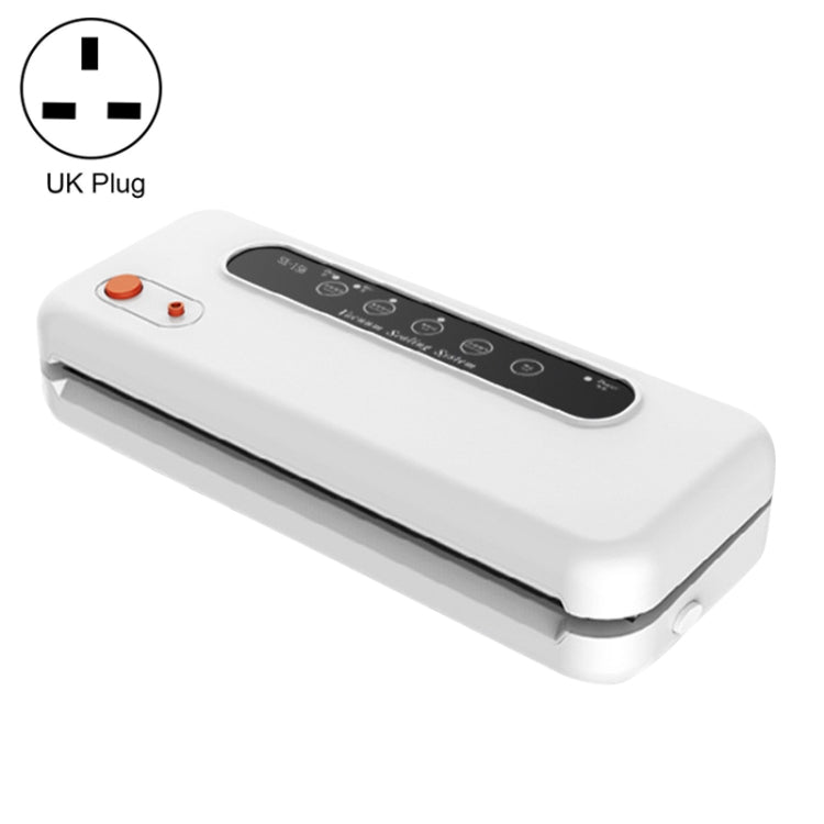 Household Commercial Food Vacuum Plastic Packaging Machine Sealer Closer Machine, UK Plug, Food UK Plug (Black), Food UK Plug (White) – Durable Build, Easy to Use Food UK Plug (White) White