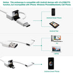 i95 3 in 1 USB Ear Scope Inspection HD 0.3MP Camera Visual Ear Spoon for OTG Android Phones & PC & MacBook, 1.75m Length Cable, 3 in 1 White 0.3MP