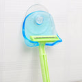 Bathroom Storage Tools Suction Cup Shaving Razor Rack Holder Storage Shaver Rack Wall Hook Hangers Sucker(Clear Blue), Shaving Razor Rack Holder Shaving Razor Rack Holder