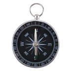 Outdoor Sports Camping Hiking Pointer Guider Aluminum Alloy Compass Hiker Navigation with Keychain, Random Color Delivery, G44-2 G44-2