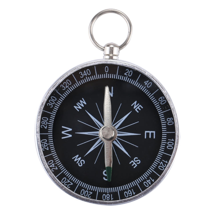 Outdoor Sports Camping Hiking Pointer Guider Aluminum Alloy Compass Hiker Navigation with Keychain, Random Color Delivery, G44-2 G44-2