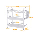 Multi-function Kitchen Stainless Steel Three Layers Flower Shape Steel Sheet Rack Hanging Bowl Dish Holder, Three Layers Flower Shape