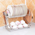 Multi-function Kitchen Stainless Steel Double Diskes Rack Hanging Knife Chopping Block Holder, Knife Chopping Block Holder Knife Chopping Block Holder