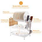 Multi-function Kitchen Stainless Steel Double Diskes Rack Hanging Knife Chopping Block Holder, Knife Chopping Block Holder