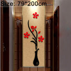 Creative Vase 3D Acrylic Stereo Wall Stickers TV Background Wall Corridor Home Decoration, Size: 79x200x4cm, Size: 79*200cm Size: 79*200cm HC6174D