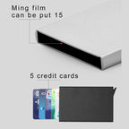 Antimagnetic Stainless Steel PU Business Card Holder Credit Card Case, Size: 10*6.2*0.8cm