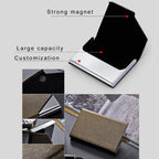 Oracle Bone Texture Business Card Holder Wallet Credit Card ID Case Holder, Random Color, Oracle Bone Texture