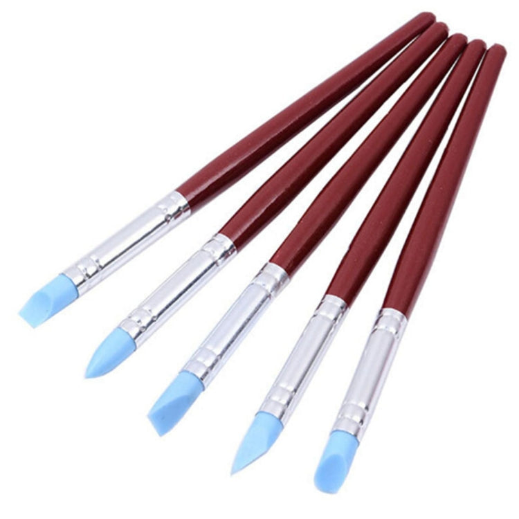 5 Pieces Flexible Rubber Tip Ceramic Clay Indentation Tool Clay Sculpting Shaper, XPC-3203 XPC-3203