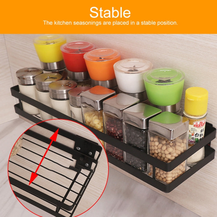 25cm Kitchen Punch-free Wall Mount Seasoning Storage Rack, 25cm – Durable Build, Easy to Use