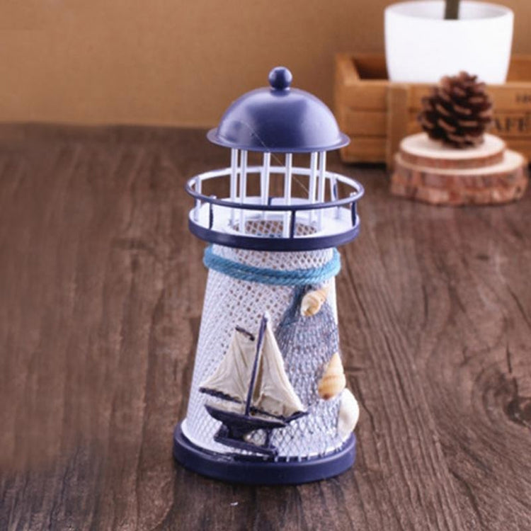 Creative Mediterranean Style Iron Handmade Flash Lighthouse, Random Style Delivery, Size: 14.5*6.5cm, Size: 14.5*6.5cm Size: 14.5*6.5cm
