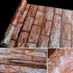 Qi Yunshi Creative 3D Stone Brick Decoration Wallpaper Stickers Bedroom Living Room Wall Waterproof Wallpaper Roll, Size: 45 x 1000cm, Qi Yunshi