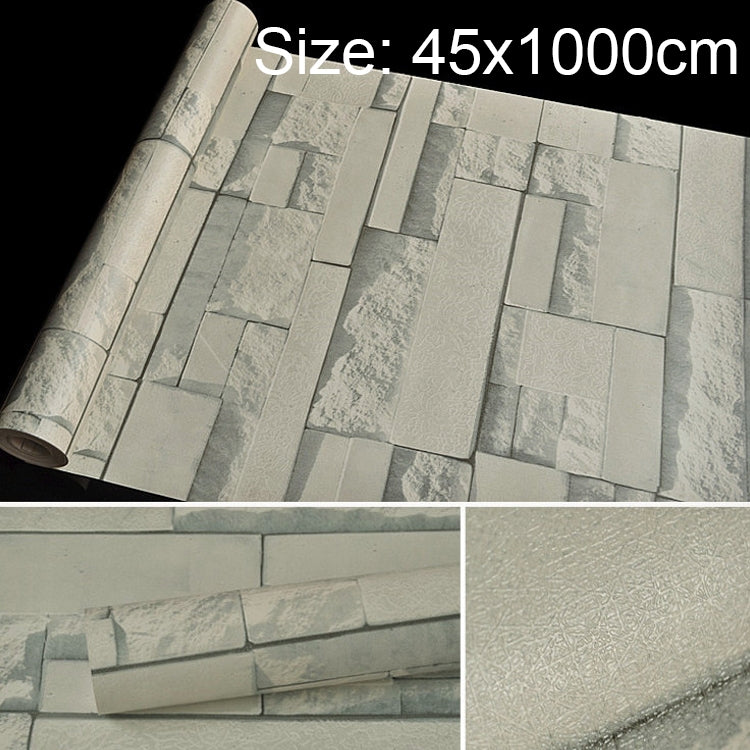 Qingyun Stone Creative 3D Stone Brick Decoration Wallpaper Stickers Bedroom Living Room Wall Waterproof Wallpaper Roll, Size: 45 x 1000cm, Qingyun Stone Qingyun Stone