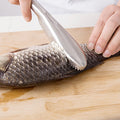 Kitchen Essential Stainless Steel Bidirectional Sawtooth Fish Scraper Fish Scale Planing Knife, 22.5x3cm 22.5x3cm