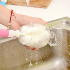 10 PCS Removable Handle Sponge Cleaning Cup Brushes Wash Cup Brush for Glass Milk Bottle / Coffee Cup / Glass Cup, Size: 25.5x6cm, Random Color Delivery, Cup Brush Cup Brush