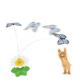 Electric Butterfly Flying Around The Flower Pet Cat Toy, Flower Pet Cat Toy Flower Pet Cat Toy