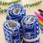 72 Slots Canvas Roll-Up Pencil Case & Pen Wrap Pouch