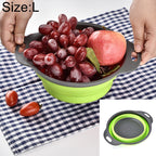 Creative Folding Vegetables Fruits Storage Basket Organizer Drain Basket, L, Size: 29.5*23.5*10cm, Size: L – Durable Build, Easy to Use Size: L Green