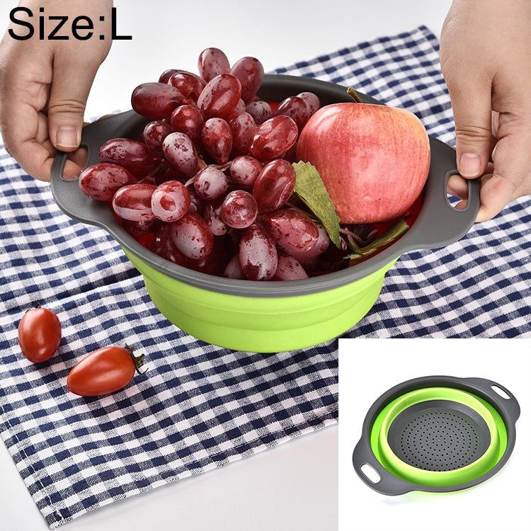 Creative Folding Vegetables Fruits Storage Basket Organizer Drain Basket, L, Size: 29.5*23.5*10cm, Size: L – Durable Build, Easy to Use Size: L Green