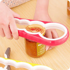 4 in 1 Multi-function Bottle Opener Home Safe Open Cans Anti-skid Cap Kitchen Tool, Random Color Delivery, 4 in 1 4 in 1