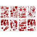 Halloween Decorations PVC Creative Blood-printed Wall Stickers Window Stickers, Size: 25*30cm, Random Style Delivery, 25x30cm 25x30cm