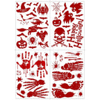 Halloween Decorations PVC Creative Blood-printed Wall Stickers Window Stickers, Size: 25*30cm, Random Style Delivery, 25x30cm