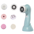 1.2W USB Charging Electronic Cleaning Face Beauty Instrument Pores Nose Blackhead Facial Cleansing Brush, 6 in 1 – Durable Build, Easy to Use 6 in 1 Blue