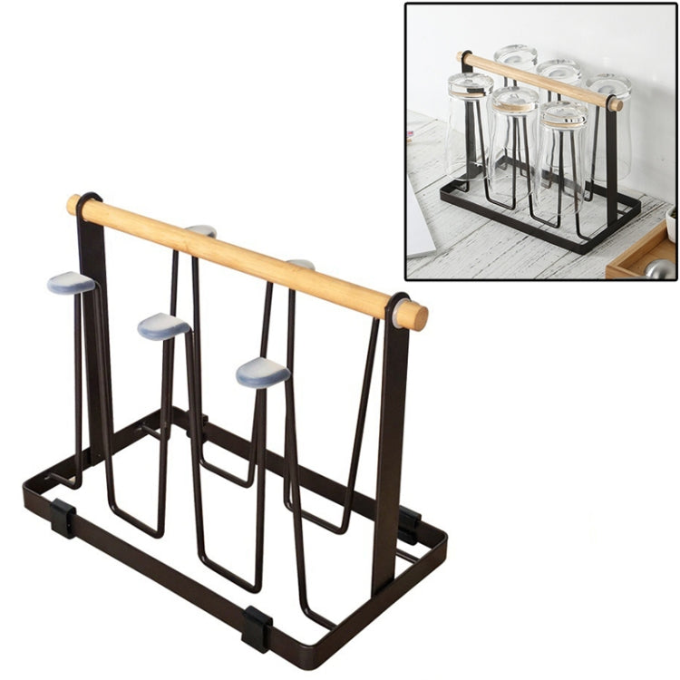 Iron Kitchen Cup Holder Drain Shelf – Durable Build, Easy to Use Bronze