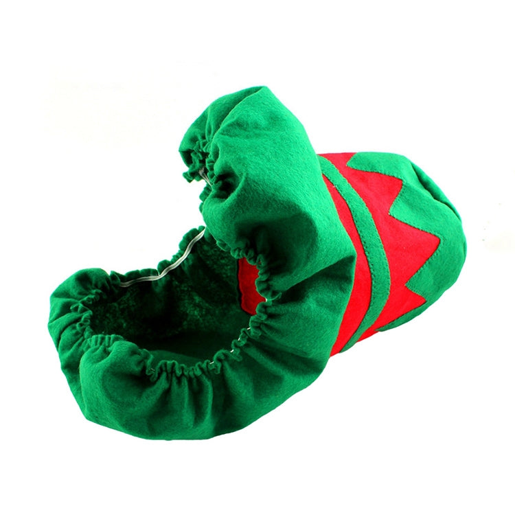 Fancy Christmas Decoration Happy Santa Elf Toilet Seat Cover Rug Bathroom Set, Elf