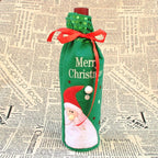 Merry Christmas Santa Claus Christmas Dinner Table Decoration Champagne Wine Bottle Bag, Santa Santa