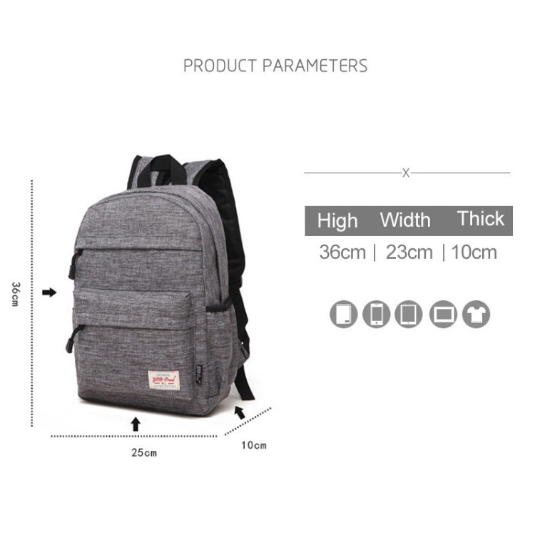 Universal Multi-Function Canvas Cloth Laptop Computer Shoulders Backpack Students Bag for 13-15 inch, Size: 36x25x10cm – Durable Build, Easy to Use