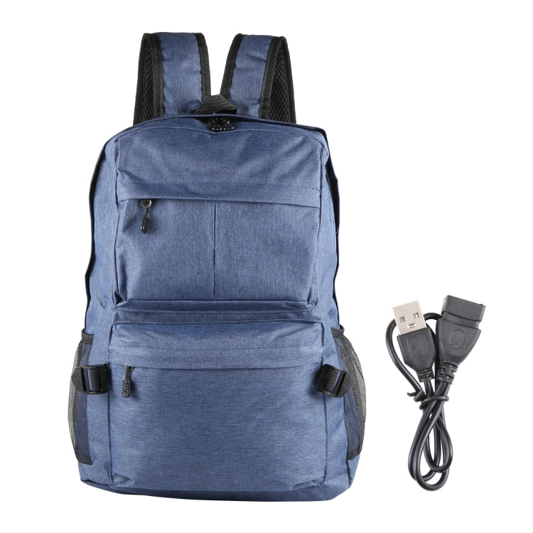 Universal Multi-Function Canvas Cloth Laptop Computer Shoulders Backpack Students Bag for 13-15 inch, Size: 36x25x10cm – Durable Build, Easy to Use Blue